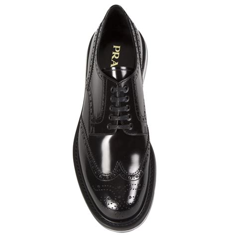 leather derby shoes prada|prada men's oxford shoes.